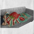 thumbnail image 6 of Fruit Soft Flannel Fleece Throw Blanket, Retro Poster Style Strawberries Colorful Stripes with Grunge Worn out Background, Cozy Plush for Indoor and Outdoor Use, 70" x 90", Multicolor, by Ambesonne, 6 of 6