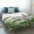 thumbnail image 4 of Spring Botanical Blanket Soft Cozy Warm Throw Blanket for Couch, Plush Fuzzy Flannel Fleece Blankets for Sofa, Watercolor Floral Flowers Leaves Retro Rustic Bed Blankets Gifts for Men, 40"x50", 4 of 9