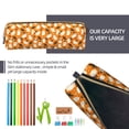 thumbnail image 4 of Rateoe Cute Ghosts Print Leather Pencil Case with Smooth Zipper, Compact Storage for Writing Tools & Art Supplies, 8.26" x 1.96" x 2.16", 4 of 6