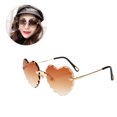 thumbnail image 3 of Creative Rimless Sunglasses Anti-UV Sunglasses Heart Design Delicate Eyewear Glasse Photo Prop Dress Up Accessories, 3 of 7