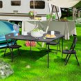 thumbnail image 3 of MAYEERTY 5pcs Outdoor Chat Set(1+4) ABS Tabletop, PP Seats, Powder-Coated Steel Frame, Foldable for Backyard, 3 of 6