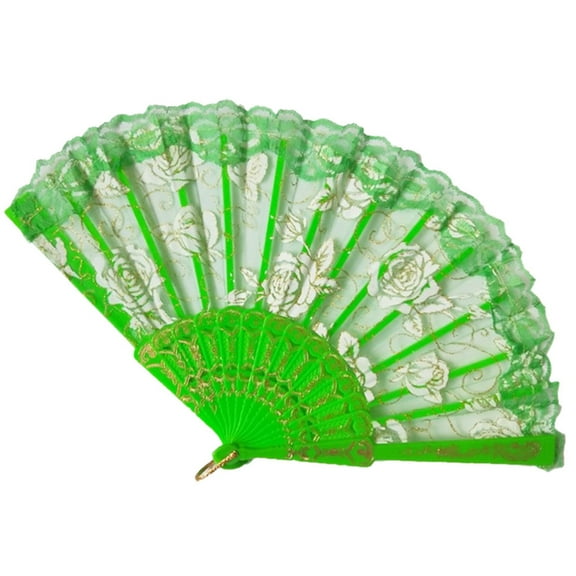 Folding Fans Handheld Fans Bamboo Fans Women'S Hollowed Bamboo Hand Holding Fan, Paper Fan Case