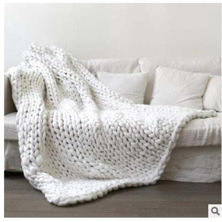 100 120cm 80cm Hand Woven Soft Chunky Knit Blanket Warm This On Opens A Dialog That Displays Additional Images For Product With The Option To Zoom In Or Out