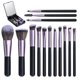 thumbnail image 1 of Juego de brochas de maquillaje de viaje con espejo de luz LED, correctores, sombras de ojos, juego de maquillaje, espejo de maquillaje plegable, mini espejos, juego de brochas de maquillaje, kit de br, 1 of 7