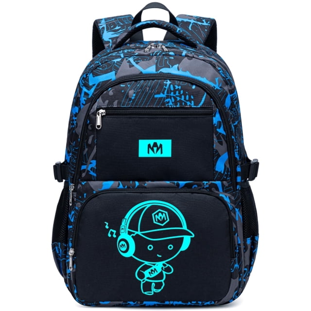 Mochila Bluboon para niños, camuflaje escolar, 17,5 L