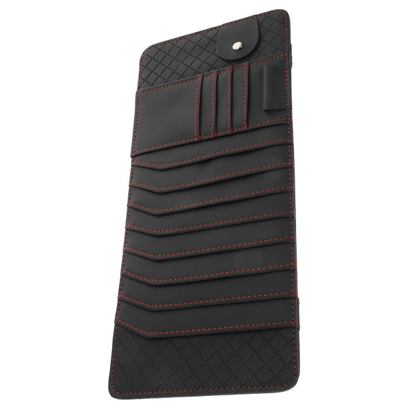 HOOWIFFY Black Car Visor Organizer with CD DVD Storage, Multi- Accessory for Vehicle Interior