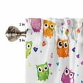 thumbnail image 4 of Colorful Owl Valances for Windows Farmhouse Kitchen Curtains Valances Rod Pocket Valance Curtains for Kitchen Windows Abstract Art Animals Birds Window Valances for Bathroom Bedroom 60"x18", 4 of 6