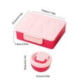 thumbnail image 3 of Lunch Box, 1900ML Bento Container with Soup Bowl and Utensils, Leakproof Compartment for Work Travel, 9x7.8 Inch, 3 of 8
