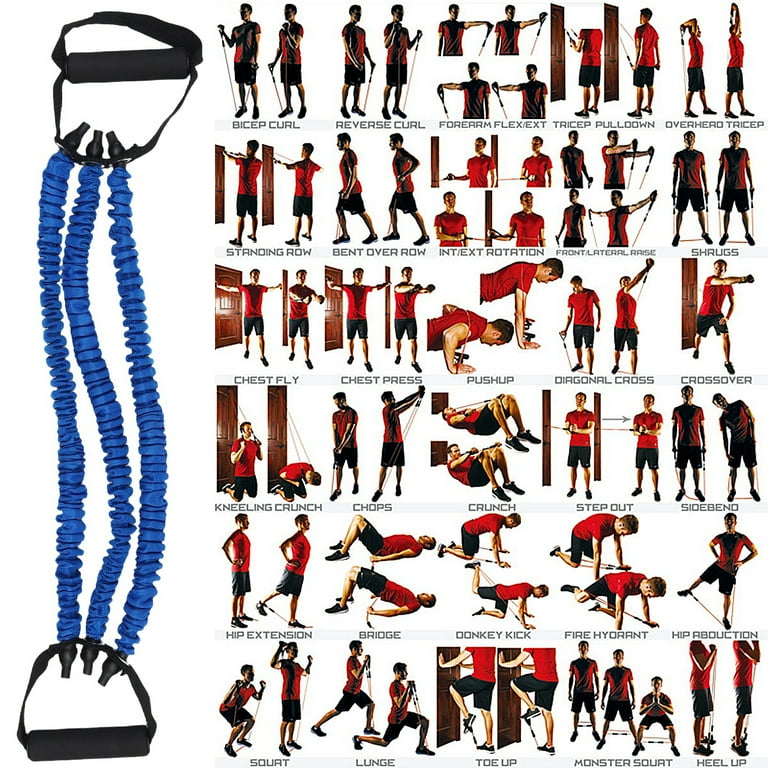 Bent Over Flys With Resistance Bands Portable Gym Machine Exercise