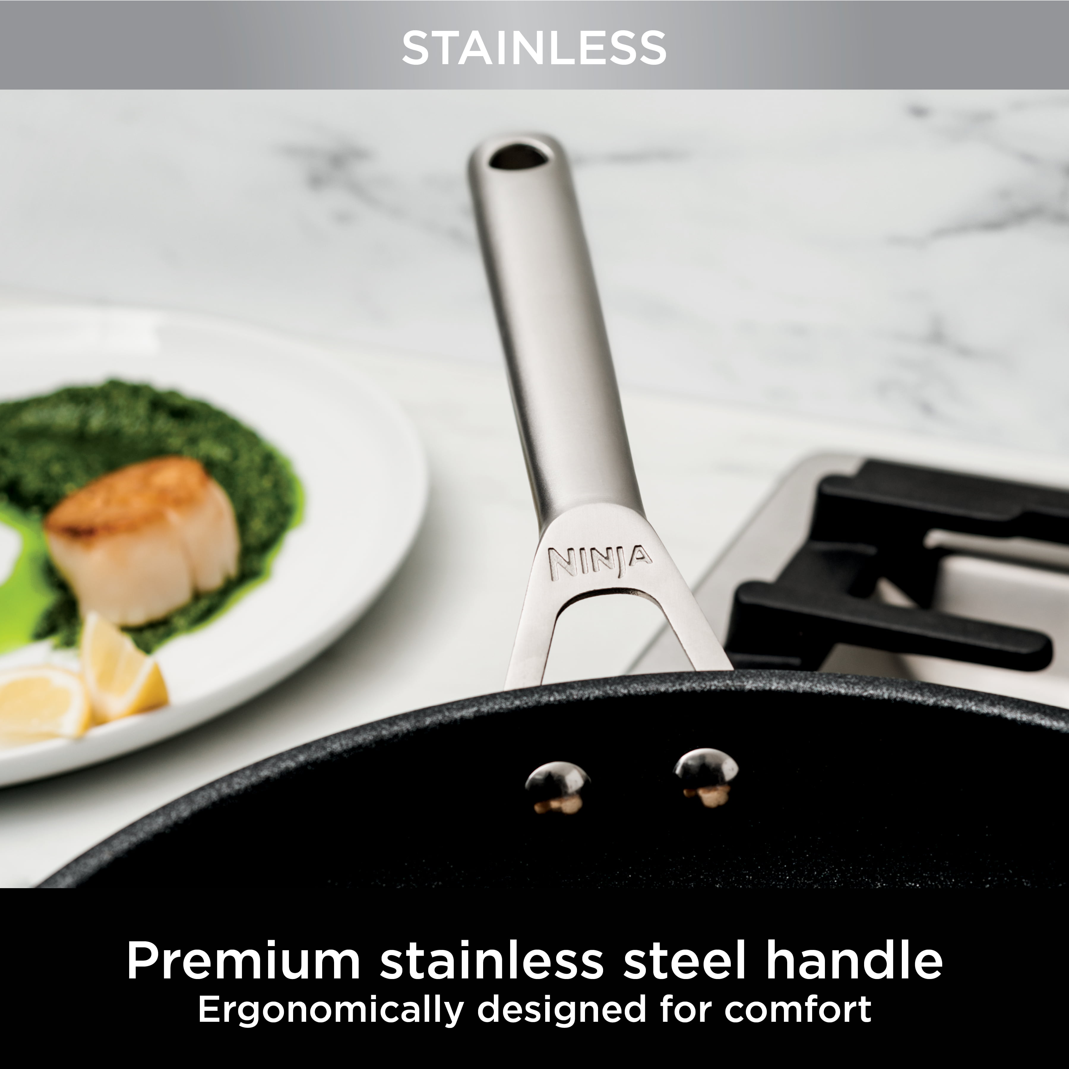 Ninja Foodi NeverStick Stainless 10-Piece Cookware Set C69500