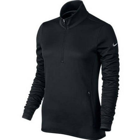 Nike 685282-010L Womens Thermal 0.5 Zip Pullover - Black, Large
