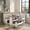 White-Brown, variant on Meeyar Breakfast Nook Corner Dining Table Set with Storage, Natural Solid Modern Reversible Indoor Kitchen Table with Bench Seats 3-4, White-Brown