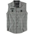thumbnail image 1 of Ecko Unltd. Camisa tejida con botones para hombre de Man Of War, gris, extra pequeña, 1 of 1