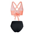 thumbnail image 5 of PWPSG Crisscross Twist Solid High Waisted Two Piece Swimsuit Butt Lifting Contouring for Daily Swimming Beige S, 5 of 6