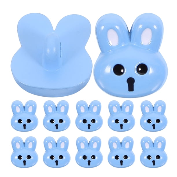 12 botones de resina para manualidades, botones en forma de conejo, botones DIY para manualidades, botones de dibujos animados de resina