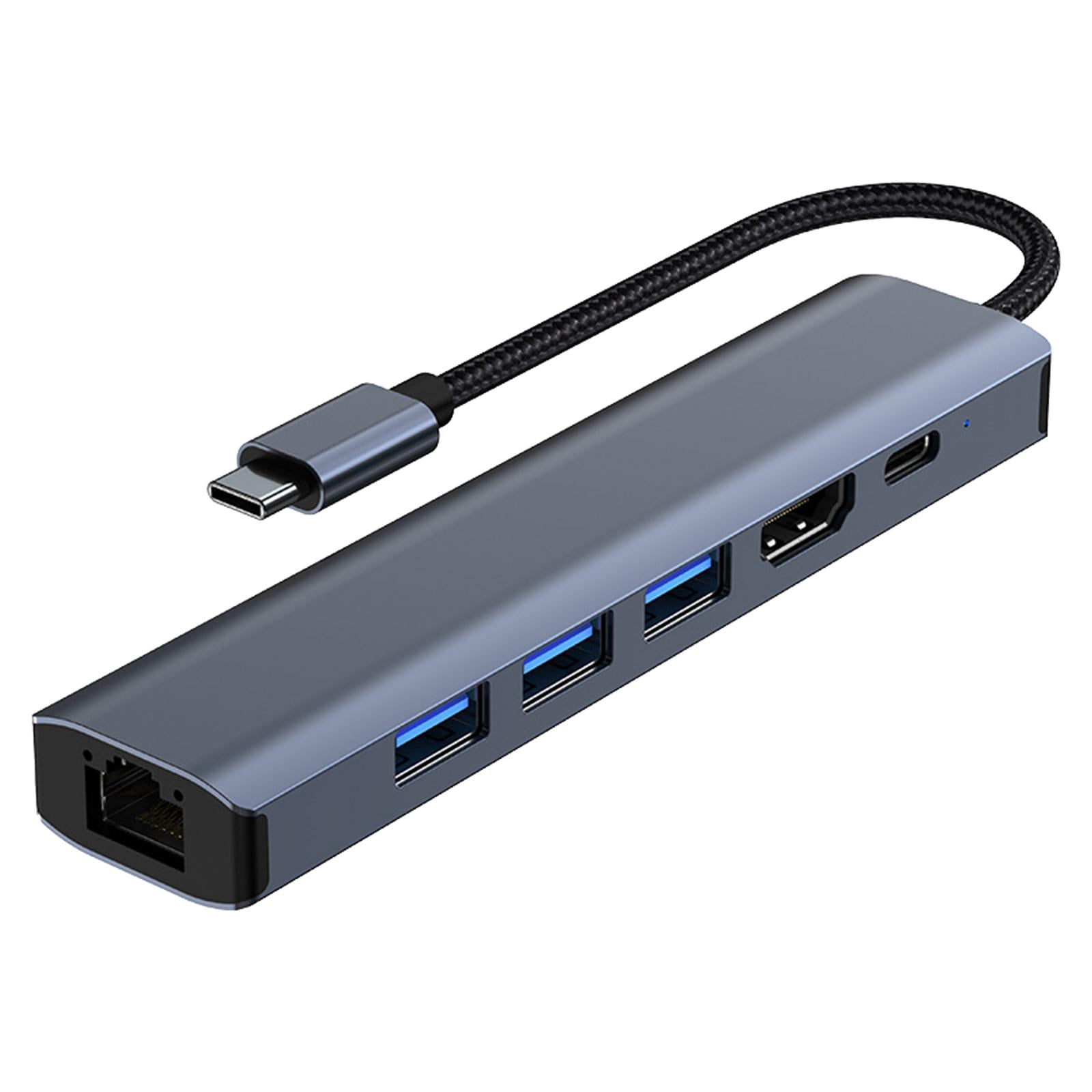 LeeQinersw USB C Hub 3 USB Ports 100W PD 6 in 1 USB C Laptop Docking Station Dongle for USB