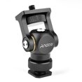 thumbnail image 1 of Andoer Video Monitor Mount Mini LED Light Bracket Holder Ballhead Aluminum Alloy with Cold Shoe Mount 1/4 Inch Screw for DSLR Camera, 1 of 7