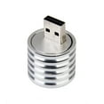 thumbnail image 2 of Aluminum 3W USB LED Lamp Socket Spotlight Flashlight White Light,1 x spotlight flashlight,silver, 2 of 8
