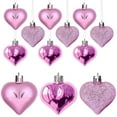 thumbnail image 6 of Christmas Heart Ornaments, Ongmies 12Pcs Heart Ornaments - Multi-Finish Heart Baubles for Christmas Tree and Valentine's Day Decor, Christmas Decorations Indoor, 6 of 8