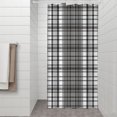 thumbnail image 2 of Black Gray and White Checkered Pattern Shower Curtain 36"x72" ,Bathroom Decorative Shower Curtains Set with 12 Hooks,Modern Waterproof Washable Shower Curtain, 2 of 6