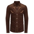 thumbnail image 3 of Tiijoy Boys Cowboy Shirt Western Cowboy Print Button-Down Long Sleeve Shirt, Sizes 4-13, 3 of 3