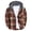 A-1-Brown, variant on QATAINLAV Male Flannel Hoodie Casual Lightweight Button Plaid Shirt Jackets Fall Long Sleeve Hooded Shacket Navy XXXL