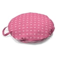 thumbnail image 1 of Vintage Valentine Round Floor Cushion with Handle, Repetitive Pattern with Tender Little Hearts, Decorative Pillow for Living Room & Dorms, 18" Round, Pink Pale Pink and White, by Ambesonne, 1 of 4