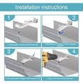 thumbnail image 3 of 10 Colgadores para Canaletas de 5 Pulgadas con Tornillos Resistentes A la Oxidación, Clips para Canaletas, Soporte Oculto para Canaletas, Incluye Broca Hexagonal de 1/4 de Pulgada., 3 of 5