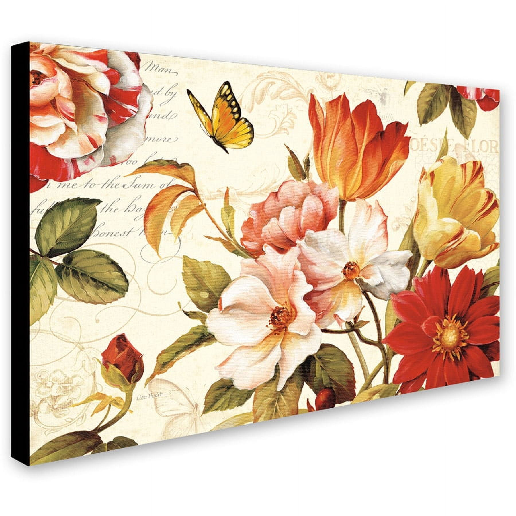 Trademark Fine Art "Poesie Florale III" Canvas Art by Lisa Audit