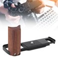 thumbnail image 1 of Handgrip Camera L Bracket Wooden Handle Aluminum Alloy L Plate for X E5 Camera Lightweight Durable Ergonomic Design, 1 of 7