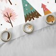 thumbnail image 4 of Homewish Merry Christmas Curtains Pack of 2 (42x84 Each),Colotful Cartoon Xmas Tree Curtains Blackout,White Brown Pink Bedroom Curtains For Boys Kids,Ultra Soft Home Decor, 4 of 6
