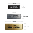 thumbnail image 5 of Signs ByLITA Standard Whiskey Tumblers Door or Wall Sign Easy Installation | Durable Construction | Kitchen Essentials | Hygiene | AirBnB Signs Sign (Brushed Gold) - Small, 5 of 7