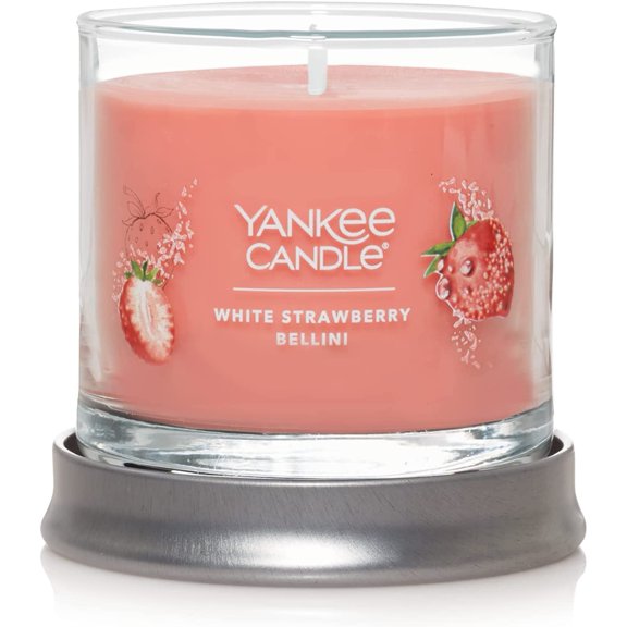Yankee Candle 1630746 White Strawberry Bellini Signature Small Tumbler Candle