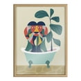thumbnail image 2 of Blake Mid Century Modern Lion in Bathtub 18 in x 24 in Framed Painting Art Prints, by Kate and Laurel, 2 of 6