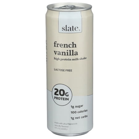 Slate French Vanilla Ultra-Filtered Lactose Free Protein Shake 11 fl oz Package May Vary