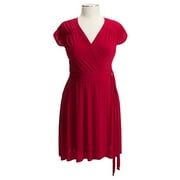 Women's Plus Slinky Wrap Dress