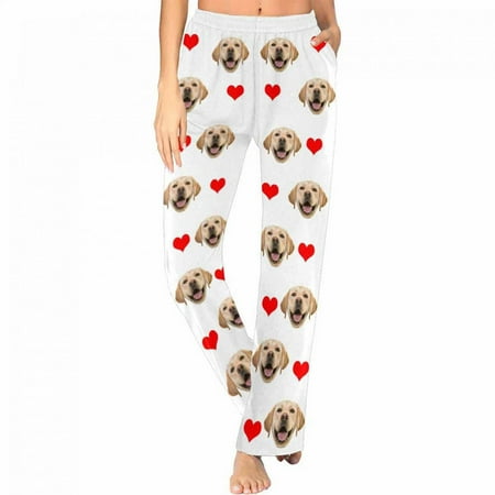 

Women s Casual Pajamas Pants Cute Animal Printed High Waisted Wide Leg Pants Casual Baggy Soft Lounge Trousers