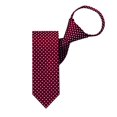 thumbnail image 2 of Jacob Alexander Boys' 14 inch Polka Dot Print Pre-Tied Zipper Neck Tie - Burgundy, 2 of 6