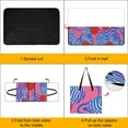 thumbnail image 4 of Color Wave Point Geometry Waterproof Picnic Blanket with Foldable Zipper, Suitable for Outdoor Use, Suitable for Travel, Camping, Beaches, Parks, Grasslands, Picnic Blanket Accessories, 4 of 8