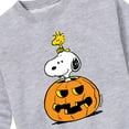 thumbnail image 3 of Peanuts - Snoopy Woodstock Pumpkin - Toddler And Youth Crewneck Fleece Sweatshirt, 3 of 6