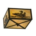 thumbnail image 7 of Meyda Tiffany 18793 Loon 2 Light 14" Wide Semi-Flush Square Ceiling Fixture - Bronze, 7 of 7