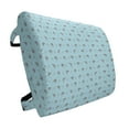 thumbnail image 1 of Grey Blue Lumbar Pillow, Kiwi Birds Indigenous New Zealand Animals Doodle Style Tropical Wildlife, Soft Back Cushion Office Chairs with Adjustable Straps, 14" x 13", Pale Blue and Grey, by Ambesonne, 1 of 7