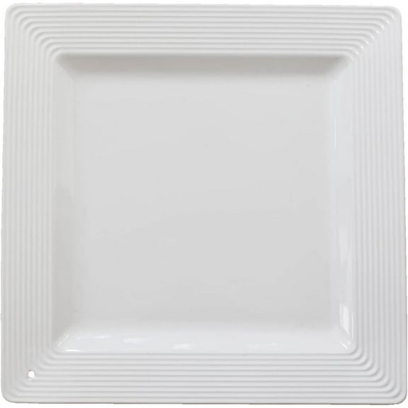 Nora Fleming Stoneware Serving Platter - Large Square Tray for Appetizers, Snacks, and Side Dishes - Perfect for Entertaining Guests - Pair with One of Our Hand-Painted Minis - White