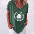 thumbnail image 2 of Women Fashion Printing Shirts Short Sleeve Loose Tee Tops, 2 of 9