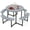 Gray, variant on Biotree 62-Inch Round Picnic Table Bench Set with 4 Benches and Umbrella Hole for Patio Lawn, White