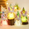 thumbnail image 4 of Easter Faceless Gnomes with LED Light Decorations Light Up Bunny Gnomes Plush Gift Stuffed Cute Faceless Dwarf Rabbit Green, 4 of 8
