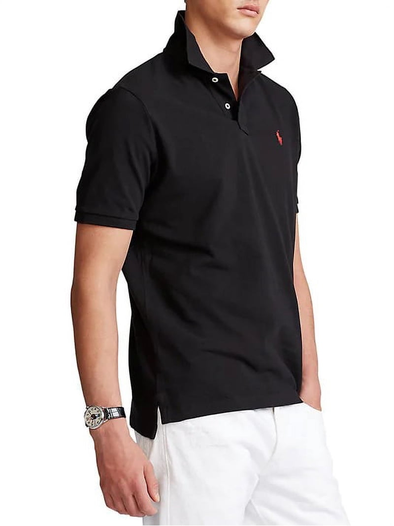 Ralph by Ralph Lauren Men's Classic Fit Iconic Mesh Polo, Black