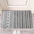 thumbnail image 4 of Collection Accent Door Rug 30x17in Black Moroccan Boho Tribal Design Doormat, Non-Skid Absorbent Door Rug High Traffic Areas Rugs for Entryway Living Room Bedroom, 4 of 6