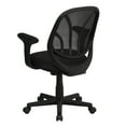 thumbnail image 4 of Flash Furniture Y-GO Office Chair™ Mid-Back Black Mesh Swivel Task Office Chair with Arms, 4 of 6