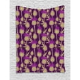 thumbnail image 1 of Thistle Tapestry, Graphic Background with Vibrant Colored Scottish Thistles Pattern, Wall Hanging for Bedroom Living Room Dorm Decor, 60W X 80L Inches, Yellow Green and Purple, by Ambesonne, 1 of 2